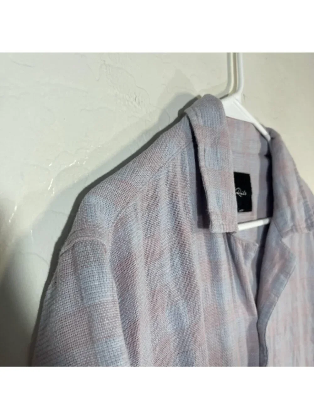 Rails Shirt Mens Medium Pink Gingham Dresden Short Sleeve Button Up Casual